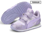 Puma Toddler Girls' Cabana Racer Glitz V AC INF Sneakers - Light Lavender/Silver