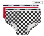 Diesel Girls' Boy Shorts 2-Pack - Red/Check