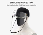 10X Outdoor Protection Hat Anti-Fog Pollution Dust Protective Cap Full Face HD Shield Cover Adult Black/White