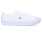 Lacoste Women's Ziane Plus Grand 01201 Sneakers - White/Gold