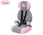 Bayer Deluxe Butterfly Travel Booster Seat For Dolls - Grey/Pink