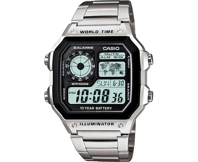 Casio Watch Gents AE-1200WHD-1AVD AE1200 AE1200WHD AE-1200WH  Swimming 100 Metres Water Resistant