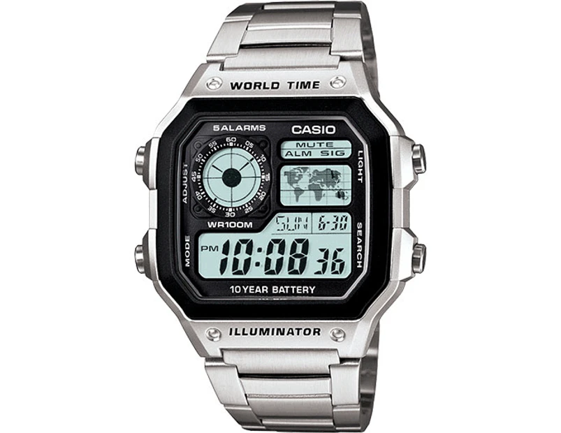 Casio Watch Gents AE-1200WHD-1AVD AE1200 AE1200WHD AE-1200WH  Swimming 100 Metres Water Resistant
