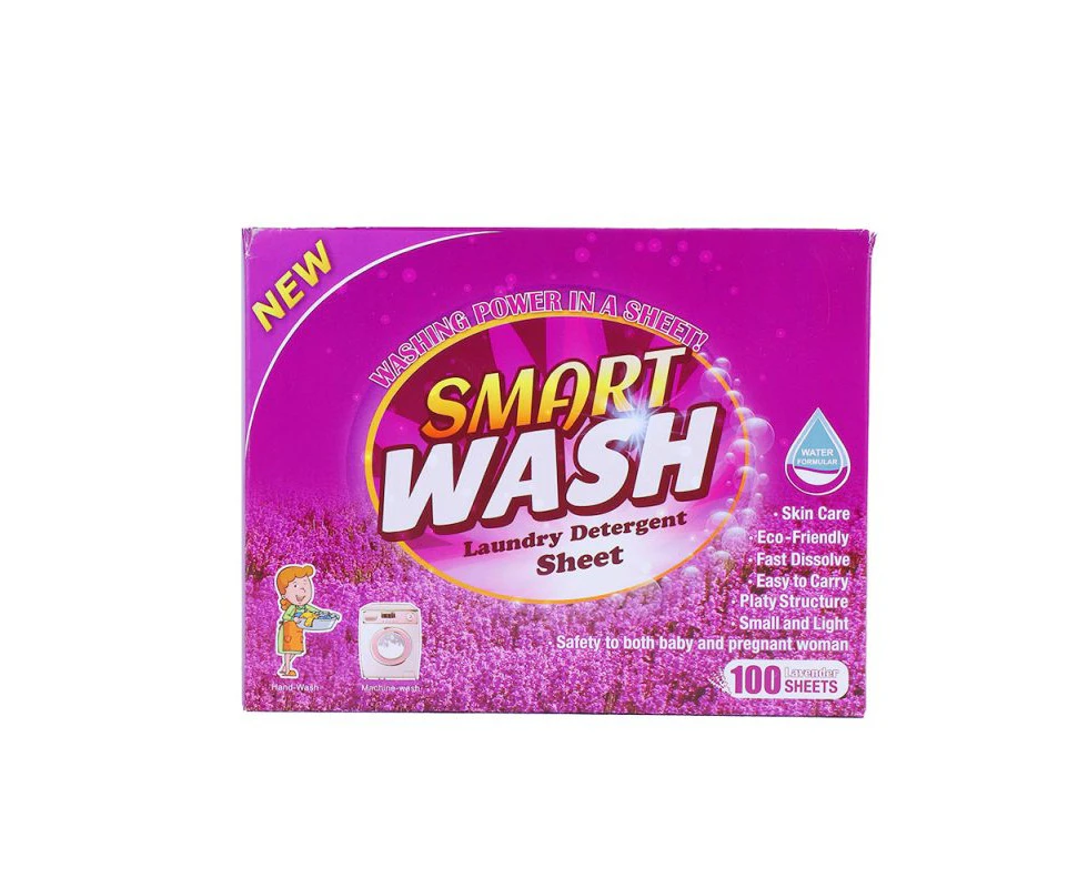 100 Sheets Laundry Detergent Eco-friendly Ultra Concentrated Washing Sheet