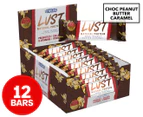 12 x Lust Natural Protein Bars Choc Peanut Butter Caramel 60g