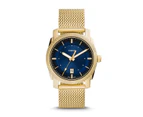 Fossil Machine Blue and Gold Watch FS5794