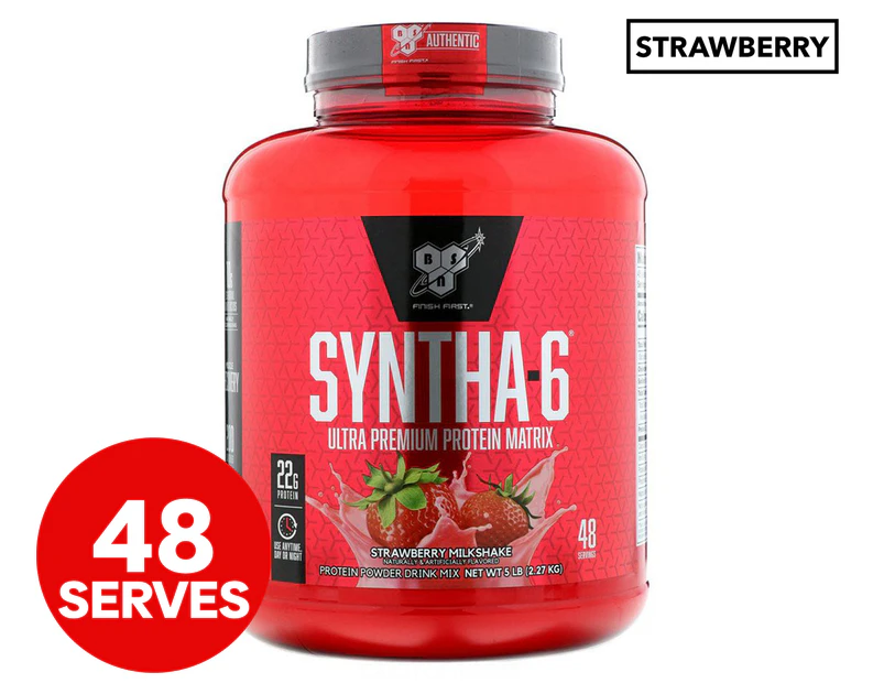 BSN Syntha-6 Protein Powder Strawberry 2.27kg / 48 Serves