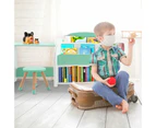 2 In 1 Kids Mini Wooden Bookshelf and Table Chair Set