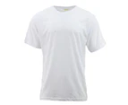 FIL Men's Plain 100% Cotton T-Shirt Basic Blank Adult Tee - White