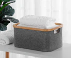 Ortega Home Storage Basket w/ Handles - Grey/Natural