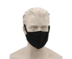 [Black] - FIL Adult Unisex Washable Reusable Cloth Cotton Face Mask 1