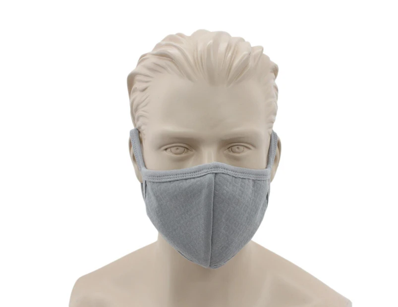 [Light Grey] - FIL Adult Unisex Washable Reusable Cloth Cotton Face Mask