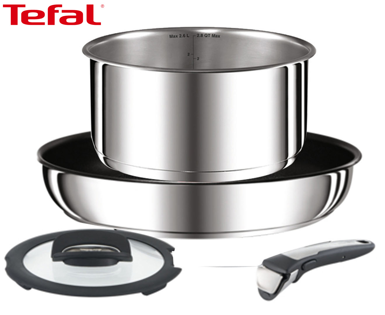 TEFAL Ingenio Preference Induction Stainless Steel 12-piece Set