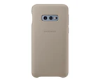 Samsung Galaxy S10e Leather Back Cover - Grey