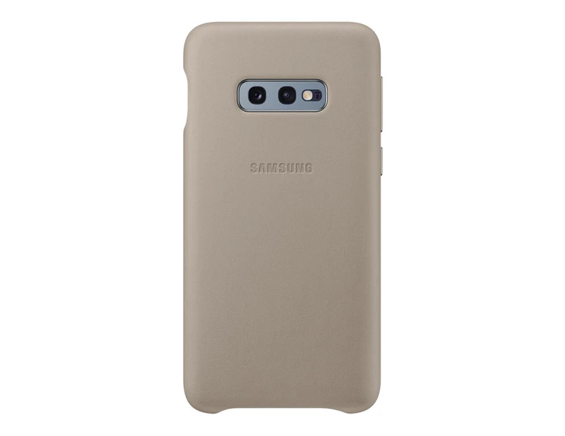 Samsung Galaxy S10e Leather Back Cover - Grey