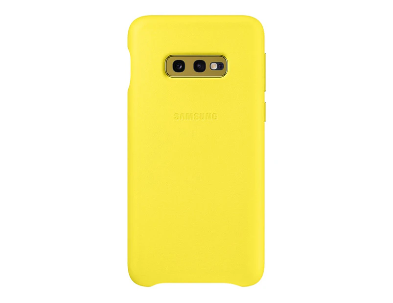 Samsung Galaxy S10e Leather Back Cover - Yellow