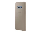 Samsung Galaxy S10e Leather Back Cover - Grey