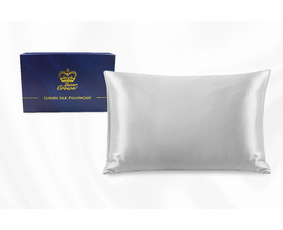 One Piece 100% Pure Two-Side Silk Mulberry Pillowcase Silver