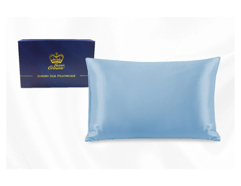 One Piece 100% Pure Two-Side Silk Mulberry Pillowcase Sky