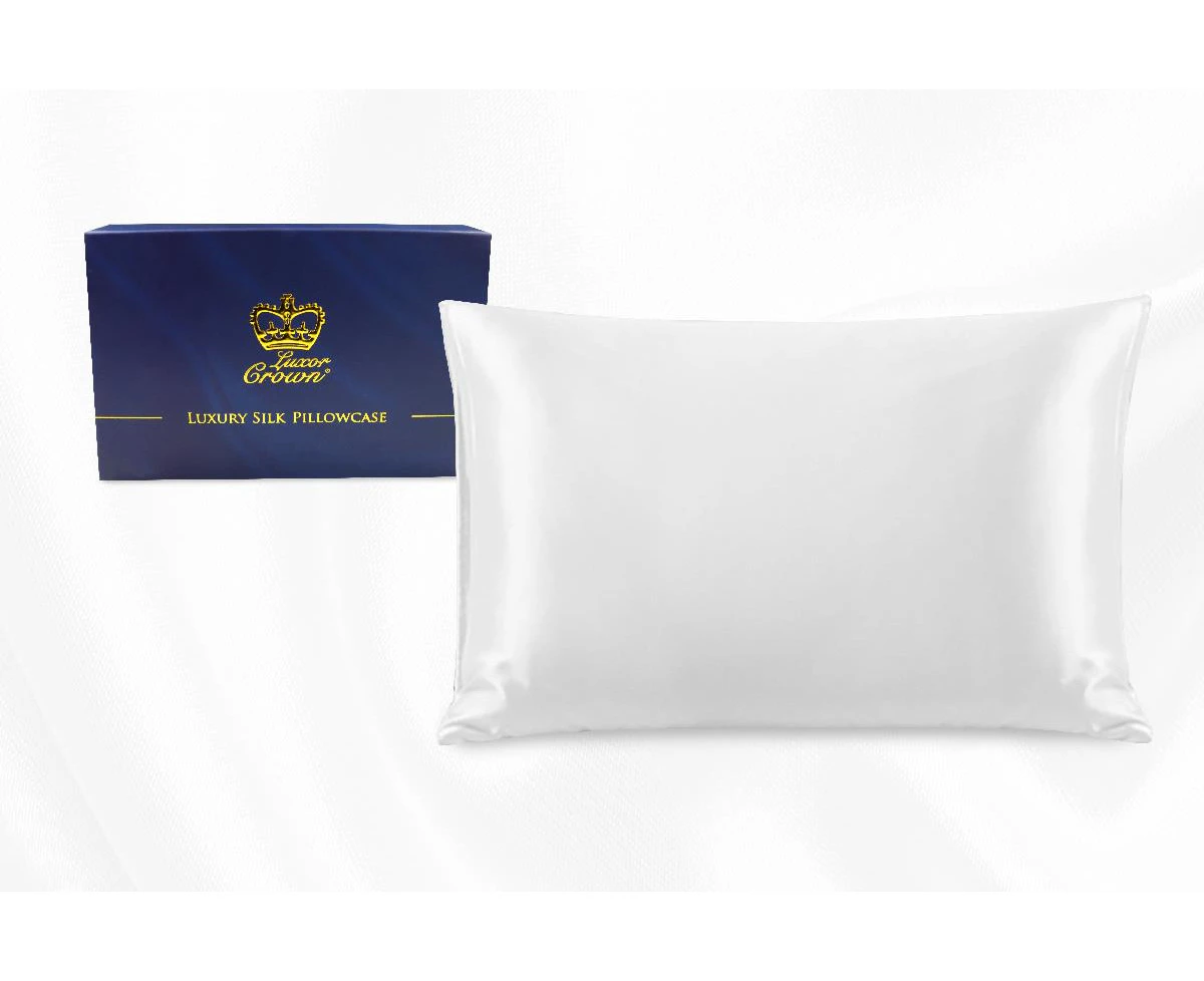 One Piece 100% Pure Two-Side Silk Mulberry Pillowcase White