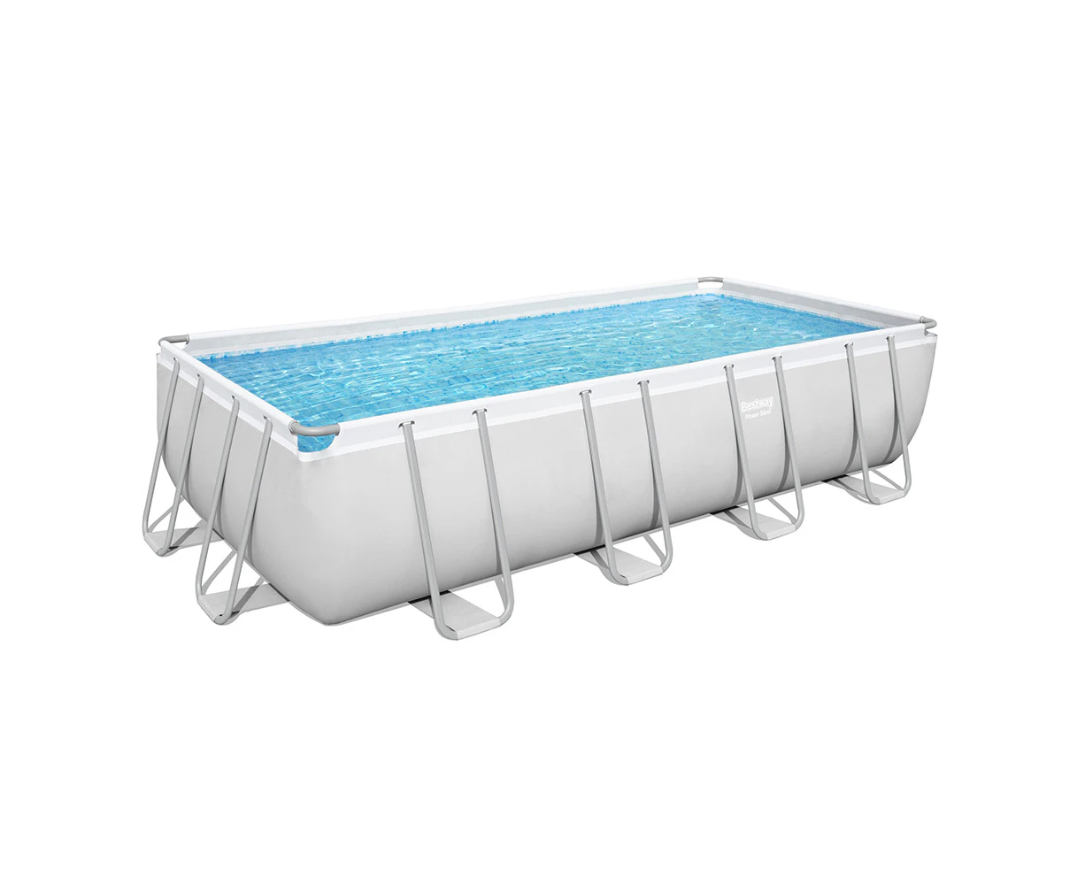 Bestway Power Steel Rectangle Above-Ground Outdoor 4.88m Pool w/ Pump/Cover