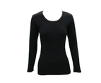 FIL Women's Cotton Long Sleeve Thermal Top Underwear - Women's Top - Black