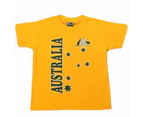 FIL Kids' T-Shirt Australia Day Australian Souvenir T Shirt 100% Cotton [Colour: Gold]