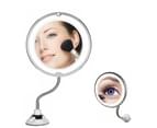 10X Magnifying Makeup Mirror With LED Light 3600 Rotation Flexible Cosmetic 1
