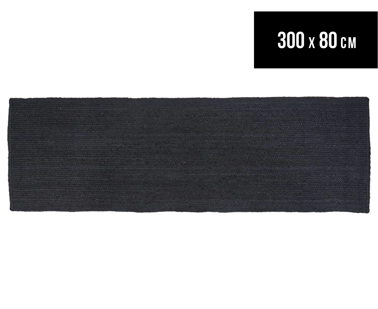 Rug Culture Bondi Jute Bohemian Runner Rug - Black