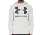 Under Armour Men's UA Rival Fleece Big Logo Hoodie - Light Grey