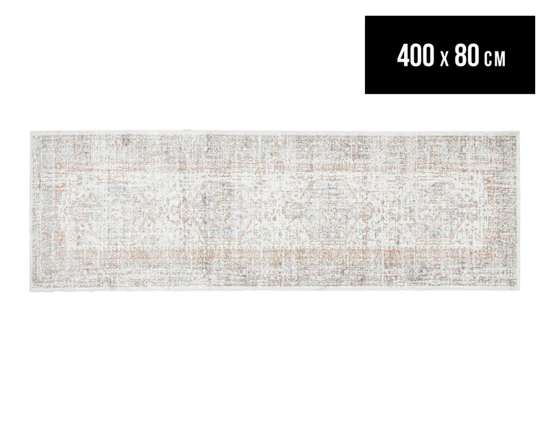 Rug Culture 400x80cm Mayfair Lorissa Runner Rug - Silver