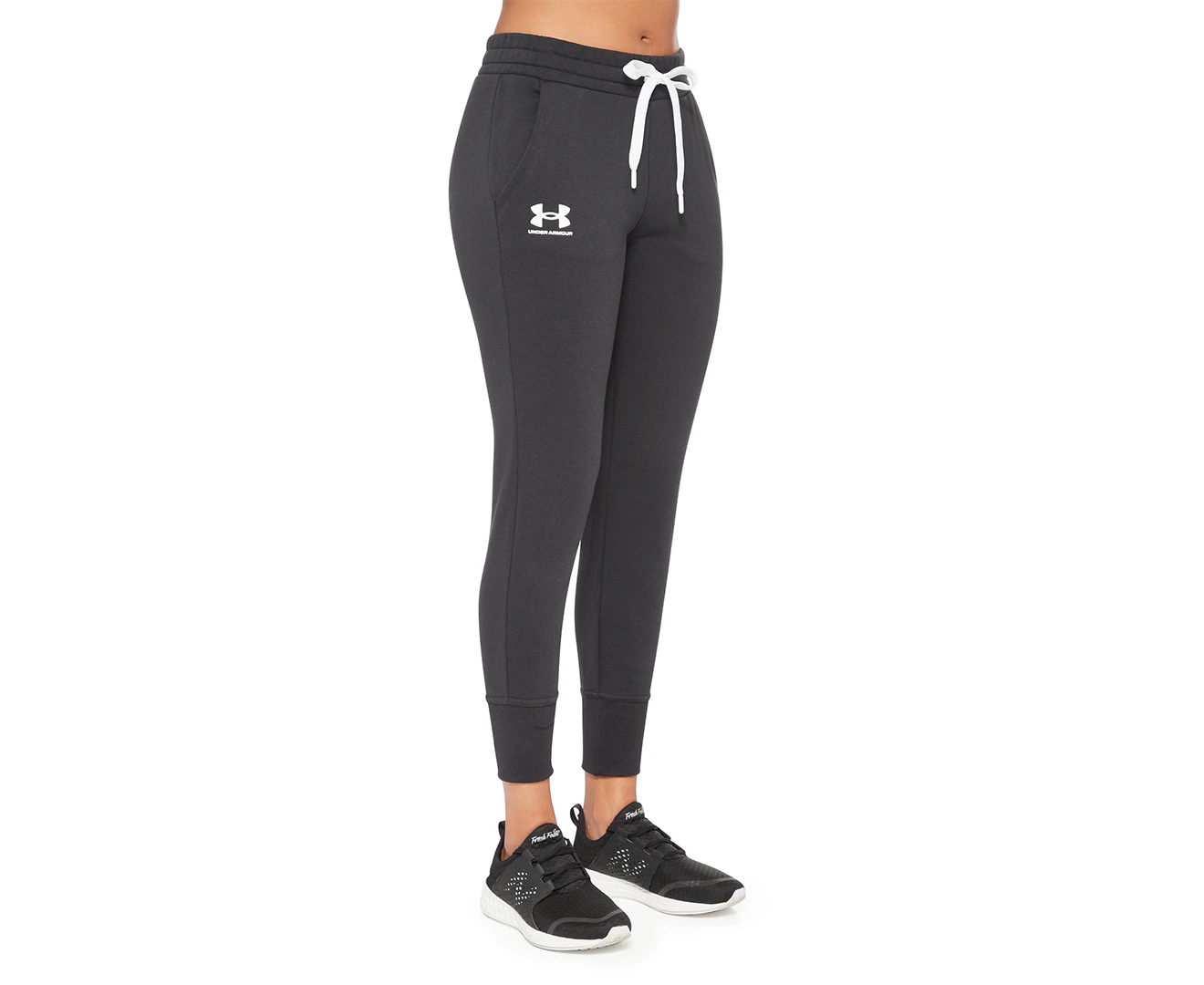 Under Armour Women's UA Rival Fleece Jogger Trackpants / Tracksuit Pants - Black