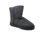 MOERDENG Women's Ankle Boot Winter Outdoor Slip On Warm Snow Boots Grey, 9