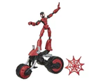 Bend And Flex Marvel Avengers: Flex Rider Spider-Man Playset - Black/Red