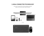 Portable Wireless Keyboard Mouse Set 79 Keys For Computer Laptop - Black