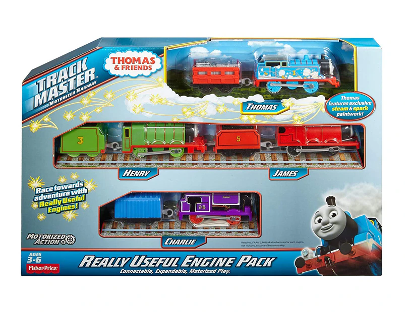 Fisher-Price Thomas & Friends TrainMasters Motorised Really Useful Engine 4-Pack - Multi
