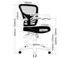 OCORP CASEY MESH BACK 3 Lever Ergonomic Desk Chair JET BLACK