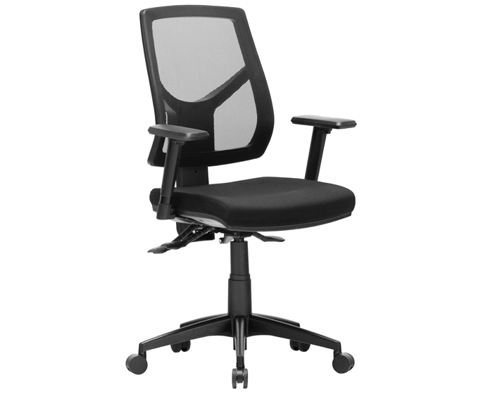 Expo High Back With Height Adjustable Arms Task Chair Metro Black Fabric