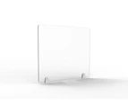Rapidline Desk Mount Acrylic Screen Clamps W33 X D42 X H59Mm White Pack Of 2