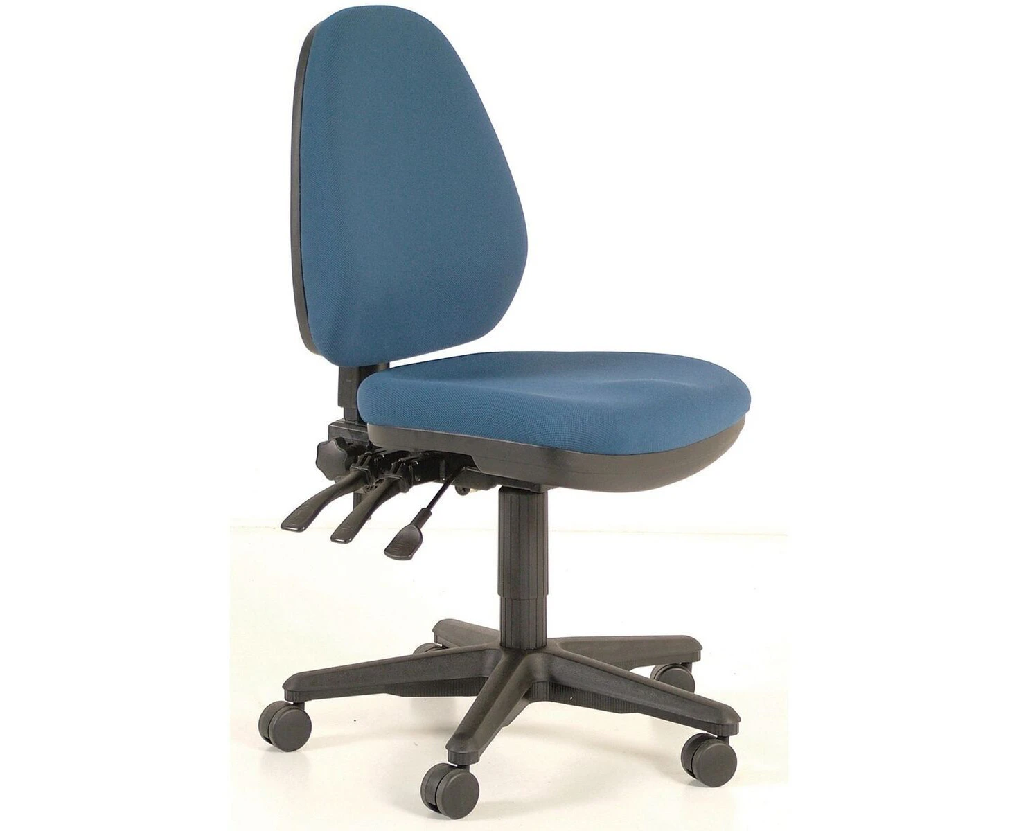 Buro Verve High Back Chair No Arms Jett Fabric Upholstery Blue