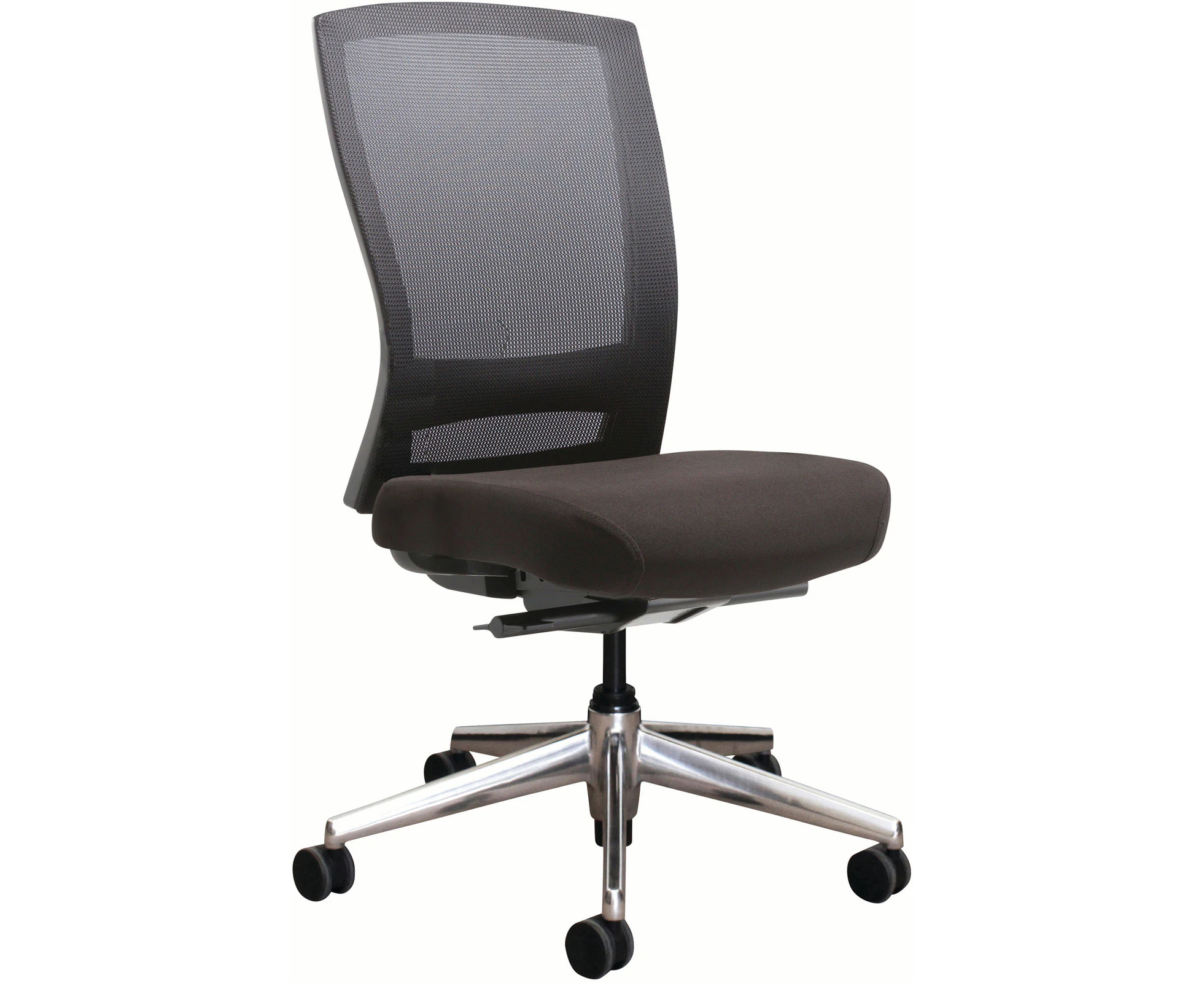 Buro Mentor Chair No Arms Aluminium Base Black