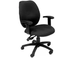 YSD SABINA TASK CHAIR WITH ARMS Black 5 Year Warranty