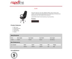 Rapidline Cleo Comfort Chair 450-550Mmh X 540Mmw X 500Mmd Black 5 Year Warranty