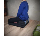 [Mango Trees] 3-Fold Foldable Meditation Cushion Kapok Filled Zafu Matt BlueEle