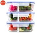 Ortega Kitchen 600mL Airtight Divided Food Container 3-Pack 1