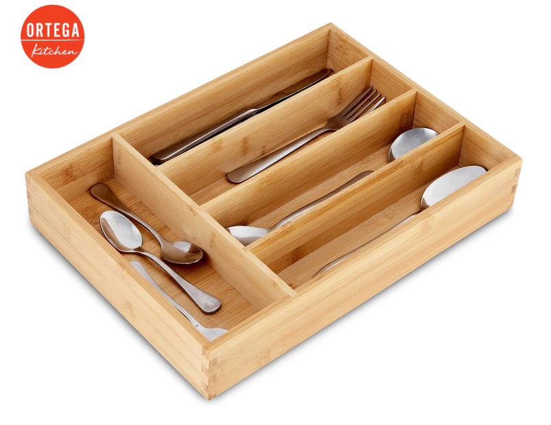 Ortega Kitchen Bamboo Cutlery Drawer - 5 compartment