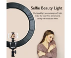 Vokwell 19" 5500K Dimmable Diva LED Ring Light Diffuser With Stand Make Up Studio Video