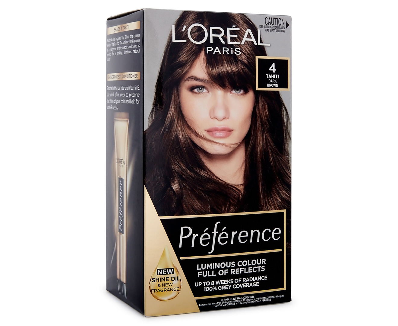L'Oréal Préférence Permanent Hair Colour - #4 Tahiti Dark Brown |  .au