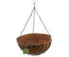 Yard Master 40cm Hanging Basket w/ Liner & Chain Home Decorative Plant Pot Brown