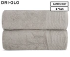 Dri-Glo Bondi Aerocore Bath Sheet 2-Pack - Light Grey